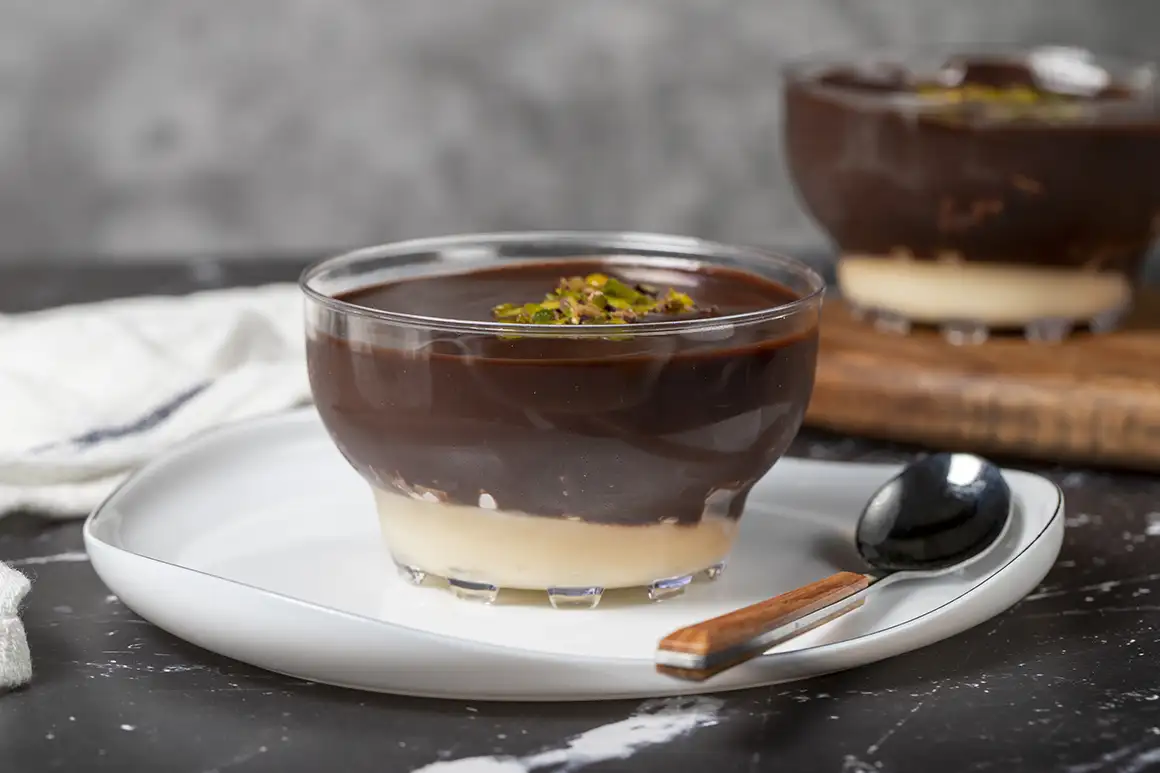 Natillas de chocolate y coliflor