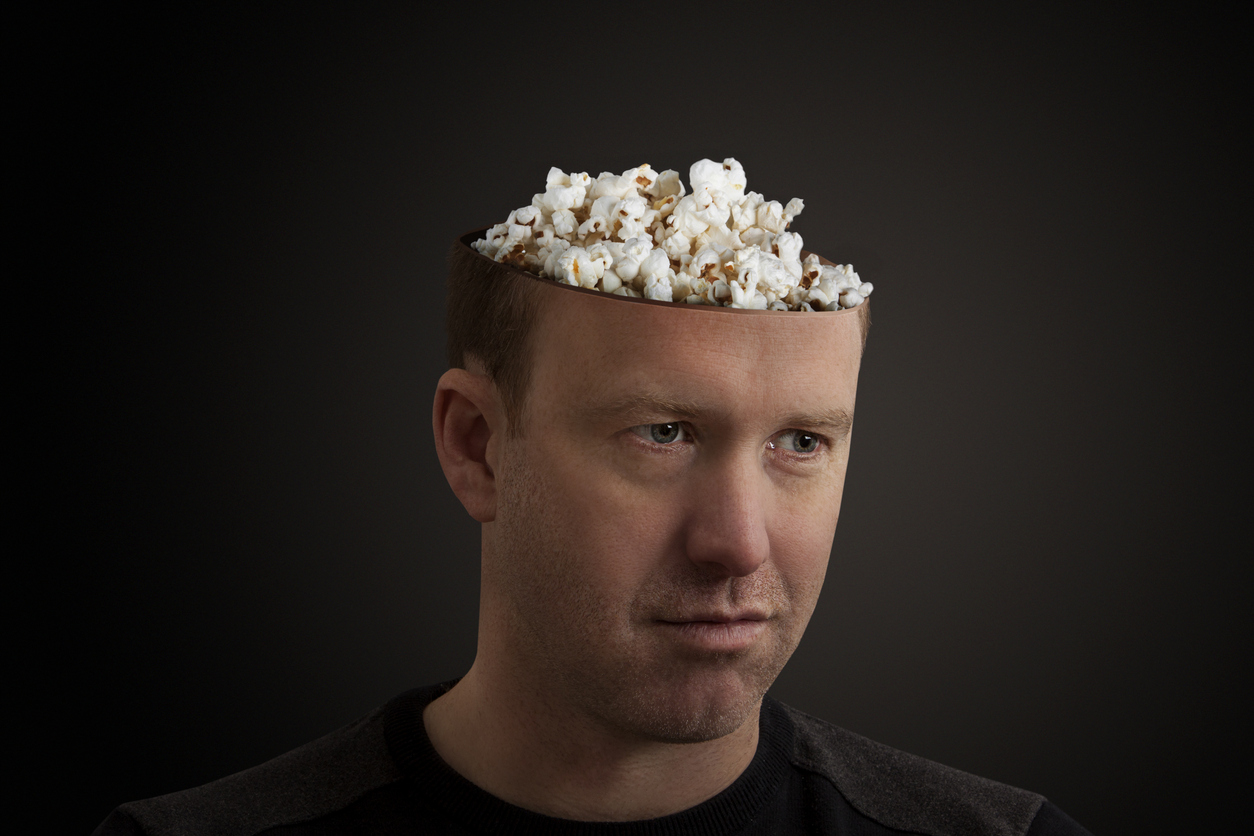 A representative image of the term popcorn brain
