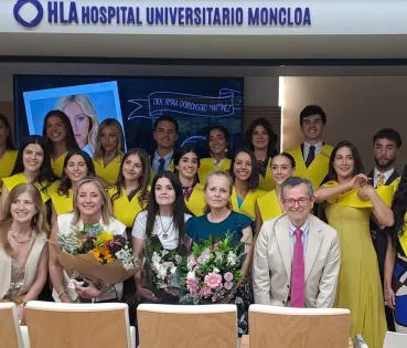 Members of the 10th class of doctors trained at HLA Universitario Moncloa.