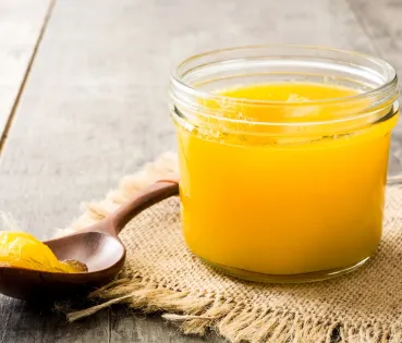 Ghee consists of 99% fat, whereas butter is made up of approximately 85%.