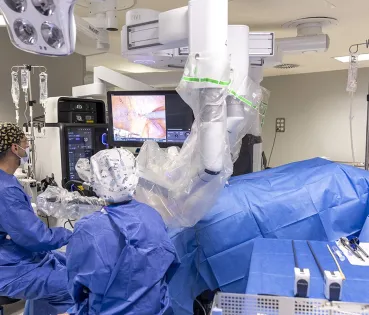 The Da Vinci robot at the HLA Universitario Moncloa hospital. 