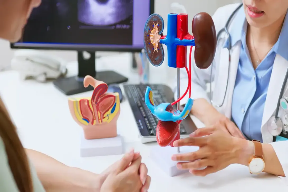 Consulta mèdica, doctora parlant amb una pacient.