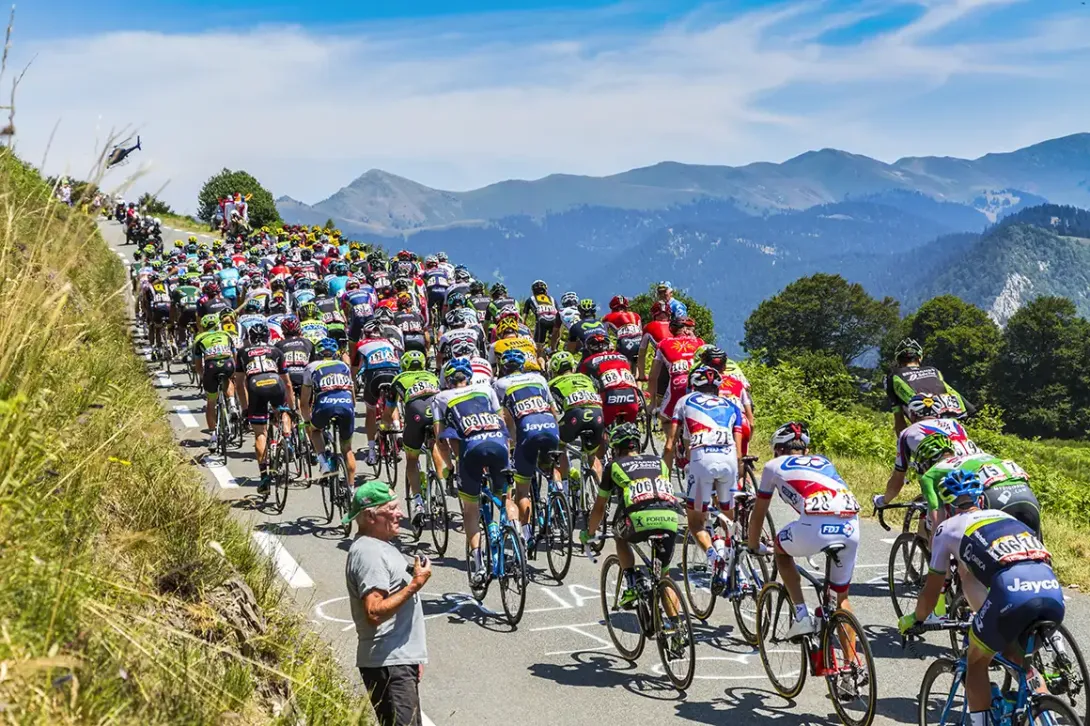 Cyclists participating in the Tour de France.