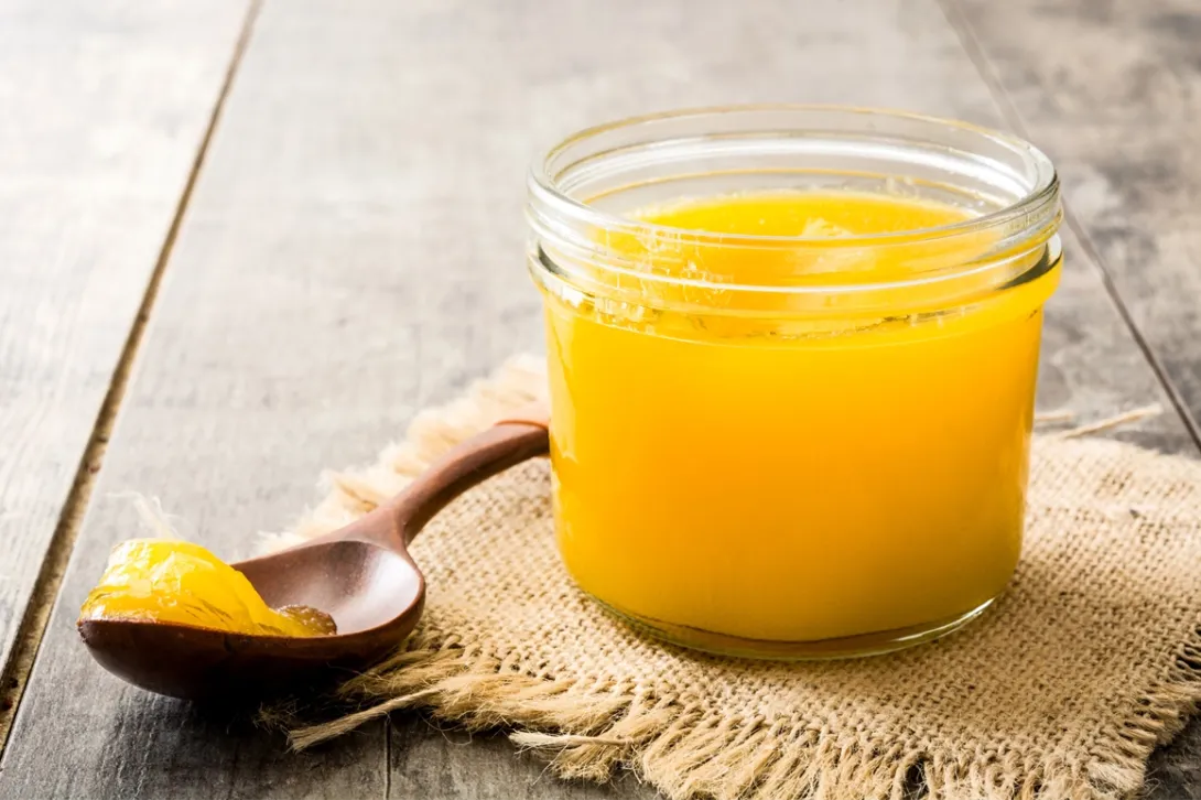Ghee consists of 99% fat, whereas butter is made up of approximately 85%.