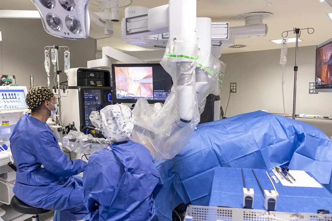 The Da Vinci robot at the HLA Universitario Moncloa hospital. 